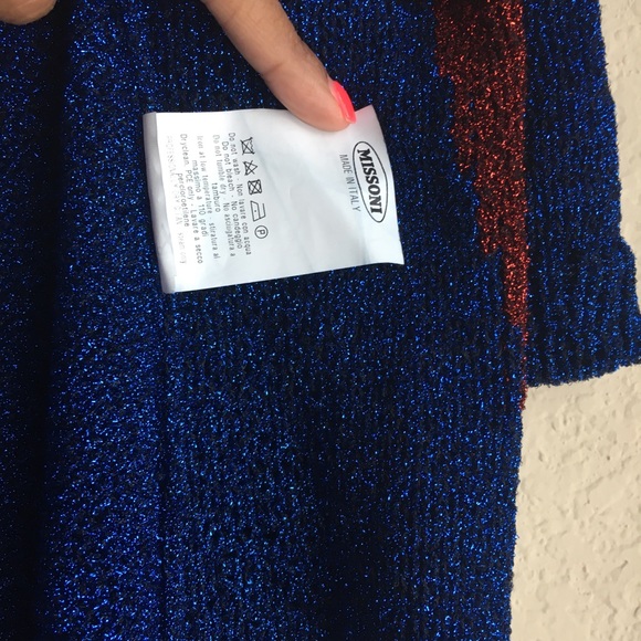 Missoni blue metallic yarn open front cardigan - Picture 6 of 6